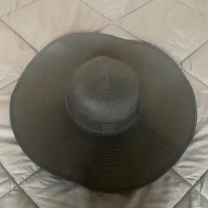 Black Wide Brim Floppy Beach Hat